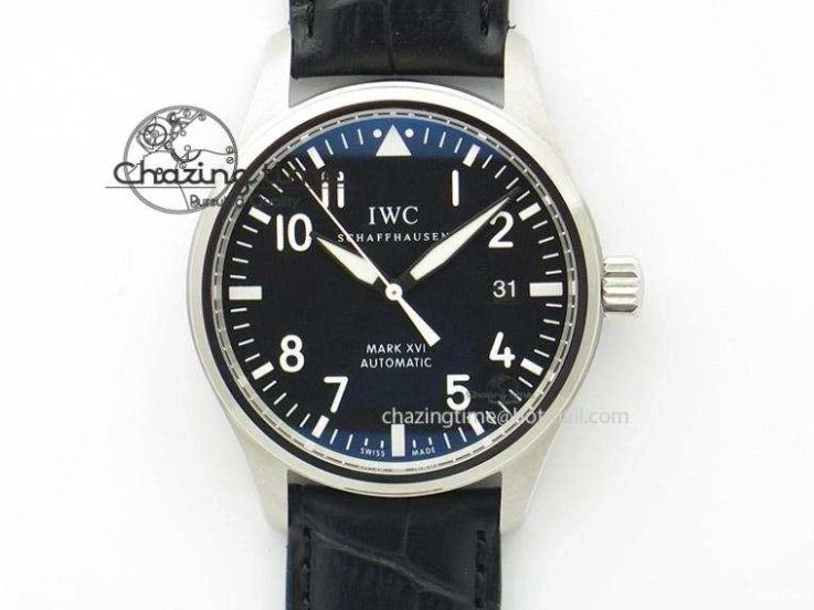 MIROTIME 0518 Supportive Portofino Automatic SS AF 1:1 Best Edition White Dial on Black Croco Leather Strap A 7184